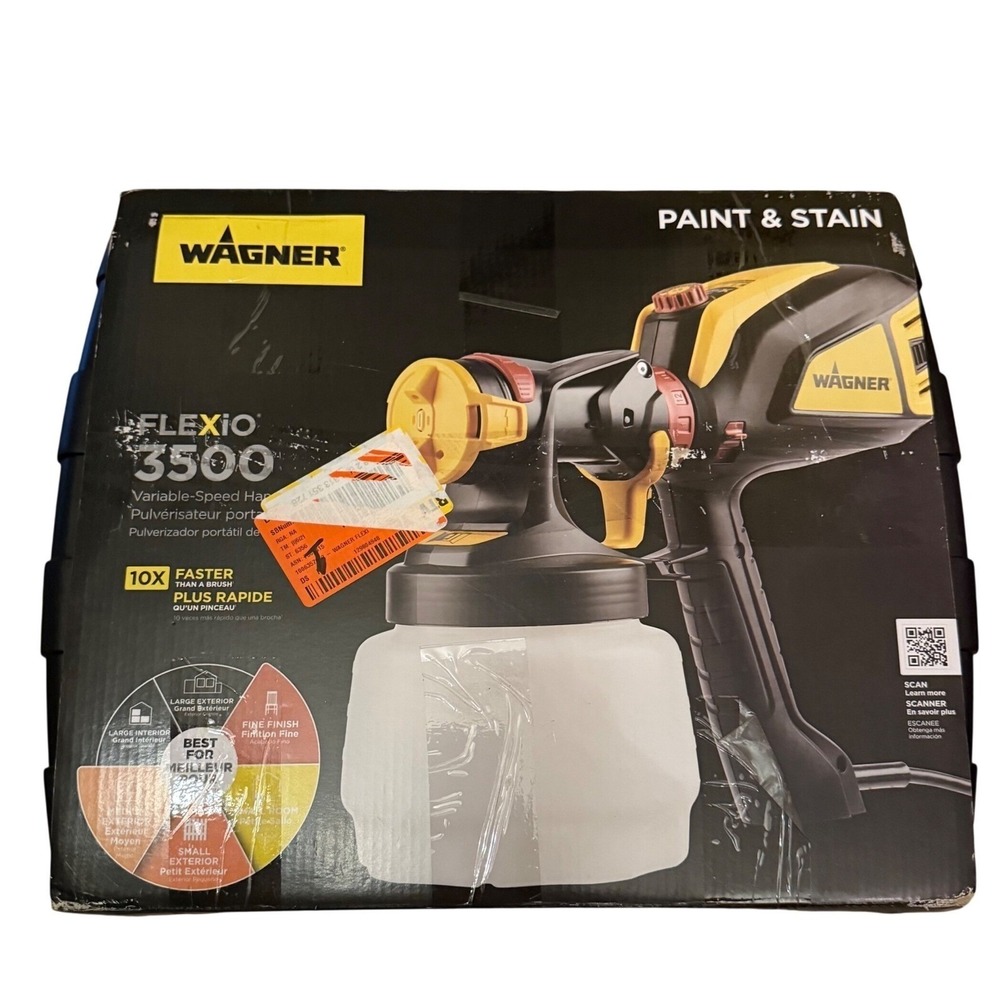 Wagner Flexio 3500 Paint Stain Sprayer HVLP Corded Electric 10x Faster XBoost